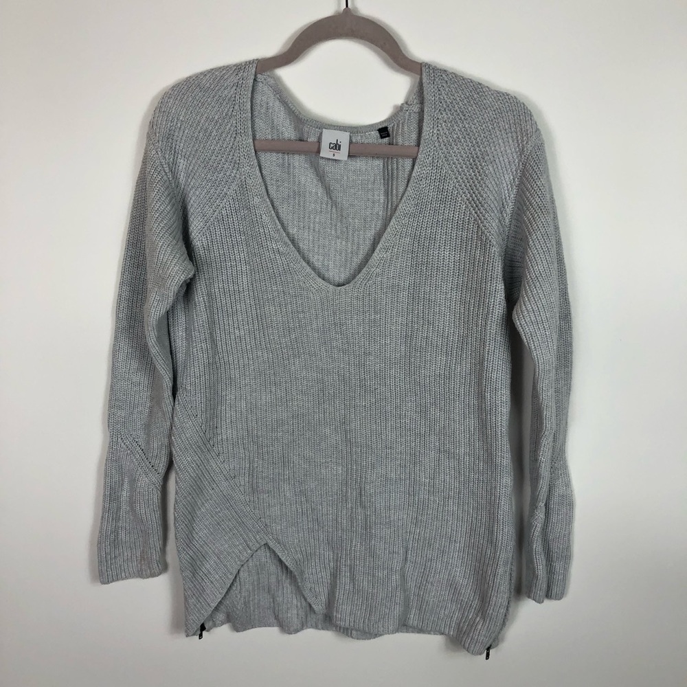 Cabi side zip‎ asymmetrical sweater